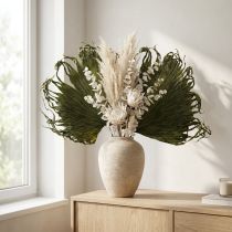 Artikel Palmwedel aus getrockneten Blättern Saribus rotundifolius 45 cm Grün 5 Stück