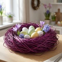 Artikel Deko-Bast aus Naturbast, Violett, 300g, ca. 100 cm, für Bastelarbeiten und Dekorationen
