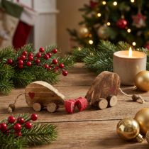 Artikel Mäusefiguren aus Holz mit Magneten 12 cm Natur 4 Paare
