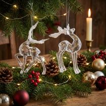 Artikel Christbaumschmuck Hirschfiguren Acryl 12,5/15cm 2-teilig
