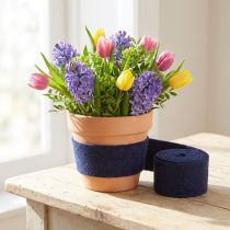 Artikel Filzband aus 100% Schafwolle, 15 cm x 5 m, Violett, für Basteln und Dekoration