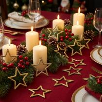 Artikel Deko Sterne Gold Glitter 4,5 cm 120 Stück Weihnachten Tischdekoration