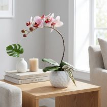 Artikel Rosa Orchidee aus Kunststoff im Keramiktopf, Höhe ca. 31 cm
