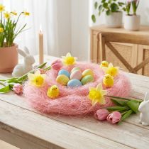 Artikel Sisalgras Rosa 300g – Naturfaser Bastelmaterial für Dekorationen und Gestecke