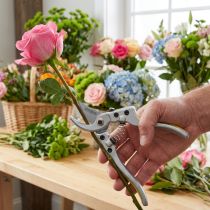 Artikel Oasis Gartenschere 20cm, Metall-Kunststoff, Silber-Gelb, für Garten- und Rosenschnitt