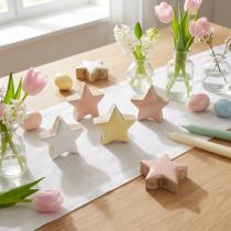 Artikel Streudeko Holzsterne Ø3cm Rosa Weiss Gelb 9 Stück