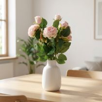 Artikel Künstliche Rosen im Dry Look 53 cm Rosa Creme 3 Stück