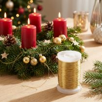 Artikel Floristendraht Myrtendraht Gold Ø0,3mm 100g 3er-Set für DIY, Schmuck & Dekoration