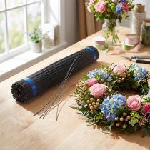 Artikel Metall-Steckdraht blaugeglüht 1,4 mm Ø, 400 mm Länge, 2,5 kg Bündel, für Floristik und Dekoration