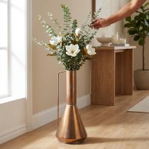 Artikel Metall-Bodenvase Orientalischer Stil Kupferfarben Ø27cm H58cm