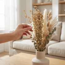 Artikel Zittergras Trockenblumen 60cm Bündel Grün-Gelbbraun Natur