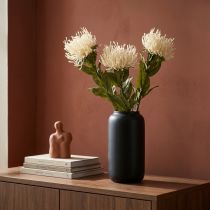 Artikel Nadelkissen künstlich Kunstblumen Protea Leucospermum Creme 73cm 3 Stück