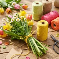 Artikel Juteband Ø2mm aus 100% Jute, 200 m Rolle, verschiedene Farben