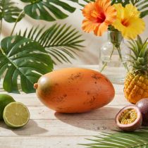 Artikel Künstliche Mango aus Kunststoff für Dekoration Orange Ø7cm L12cm
