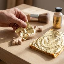 Artikel Blattmetall aus Kupfer-Zink-Legierung 16x16 cm, Gold, 100 Blätter für Vergoldung und Bastelarbeiten