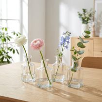 Artikel Mini Glasvase quadratisch klar 11 cm 6er-Set für Innenbereich