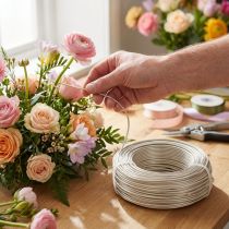 Artikel Aluminiumdraht Ø2mm Creme 60m 500g für Bonsai und Bastelarbeiten