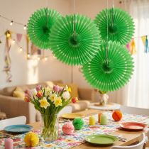 Artikel Wabenpapier Blume Grün 40cm 4er-Set zur Dekoration