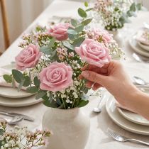 Artikel Wachsrosen Rosa Ø8 cm 12 Stück für Dekoration und Floristik