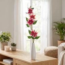 Artikel Clematiszweig mit 5 Blüten, Kunstblume, Pink-Weiss, L 84 cm