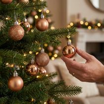 Artikel Mini-Christbaumkugeln Kunststoff Bronze Bruchfest Ø3cm 14 Stück