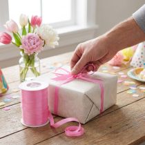 Artikel Kräuselband aus Polypropylen, 10mm x 250m, Pink, Dekoband für Geschenk- und Partydekoration