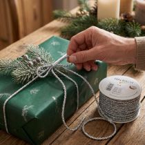 Artikel Kordelband Silber 4mm x 25m aus Baumwolle und Polyester für Weihnachtsdekoration