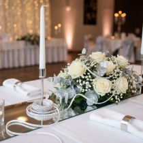 Artikel Dekokordel Kunstleder Weiss mit Silber-Nieten 3mm x 15m
