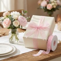 Artikel Spitzenband aus Polyester Rosa 20mm x 20m für Dekorationen