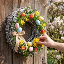 Artikel Deko Kranz Holz Ø30cm Weiss Frühlingskranz Rebenkranz Osterdeko