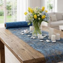 Artikel Dekovlies Tischläufer Grössen 30cm x 5m Blau für Tisch- und Geschenkdekoration