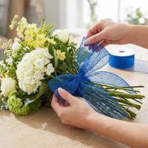 Artikel Netzband Gitterband Blau aus Polyethersulfon, 50 mm x 10 m, drahtverstärkt für Dekorationen
