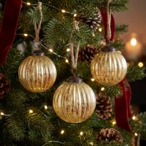 Artikel Weihnachtsbaumkugeln Glas Gold Ø7cm Set mit 6 Stück