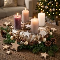 Artikel Holzsterne Streudeko Weihnachten Natur 3/5/7 cm 29 Stück