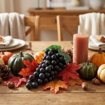 Artikel Deko Weintraube Schwarz 22cm aus Kunststoff für Herbstdeko und Schaufenster
