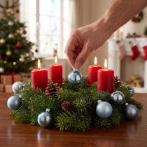Artikel Mini-Glas-Weihnachtskugeln Blau Matt Metallic 40 mm 32er-Set