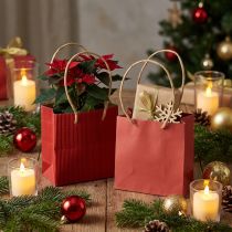 Artikel Quadratische Geschenktaschen aus Papier mit Griffen, Rot, 12×12×12 cm, 6 Stück