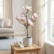 Artikel Künstlicher Magnolienbaum Rosa 74cm mit Topf