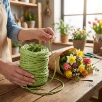 Artikel Papierkordel Grün 6mm x 23m Dekoband ohne Draht für Bastel- und Geschenkdekoration