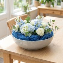 Artikel Sisal-Watte Blau 300g, Naturfasern für Geschenkverpackung und Dekoration