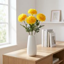 Artikel Künstliche Dahlien Gelb Dekoblumen 3 Stiele L64cm
