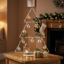 Artikel Weihnachtsbaum aus Metall Weiss 41 cm zur Dekoration