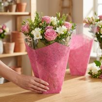 Artikel Blumentüte aus Zellglasfolie Pink, Länge 40 cm, Breite 12–30 cm, 50 Stück