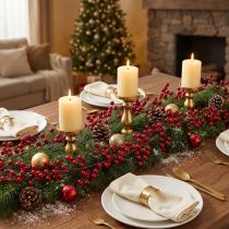 Artikel Weihnachtsgirlande künstlich Rot 180 cm mit Beeren