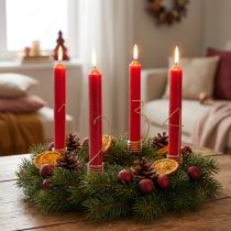 Artikel Adventszahlen Metall mattgold 10 cm 4er-Set