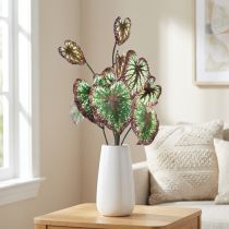 Artikel Begonie künstlich 62 cm grün-lila mit 10 Blättern