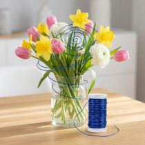 Artikel Deko Floristendraht Blau Ø 0,5 mm 50 m Metall für Gestecke und Bastelarbeiten