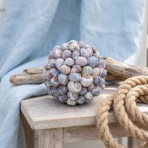 Artikel Dekokugel aus Seeschnecken, Muschelball, Naturdeko maritim, Ø19 cm, violett