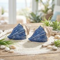 Artikel Keramik-Dekomuschel Blau Beige 16,5×11×9,5cm 2er-Set
