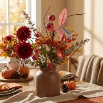 Artikel Künstlicher Zweig mit roten Äpfeln und Blättern, 70 cm, Herbst- und Weihnachtsdeko